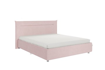 Кровать двуспальная Альба 1.6, нежно-розовый (велюр) в Южно-Сахалинске
