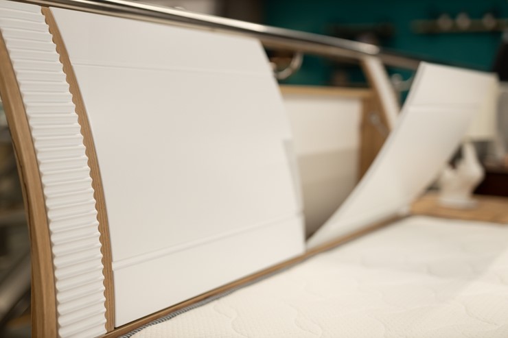 Кровать 2-спальная Бари 1600 с подъёмным механизмом Дуб Золотой/Белый ЛД 698.220 в Южно-Сахалинске - изображение 13