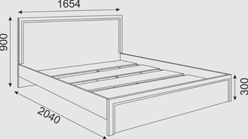 Кровать спальная Беатрис М06 (Орех Гепланкт) в Южно-Сахалинске - предосмотр 1