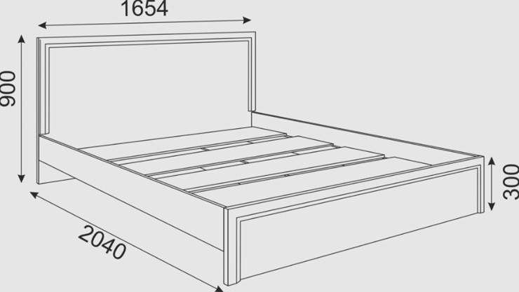 Кровать спальная Беатрис М06 (Орех Гепланкт) в Южно-Сахалинске - изображение 1