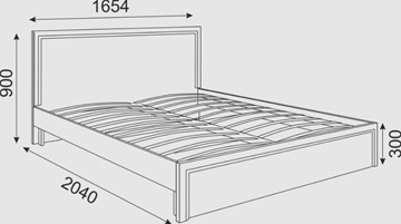 Кровать в спальню Беатрис М07 (Орех Гепланкт) в Южно-Сахалинске - предосмотр 1