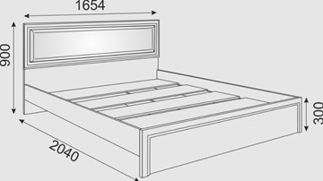 Спальная кровать Беатрис М09 с мягким изголовьем (Орех Гепланкт) в Южно-Сахалинске - предосмотр 1