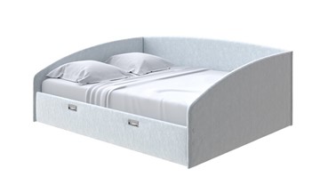 Кровать Bono 160х200, Флок (Бентлей Светло-серый) в Южно-Сахалинске