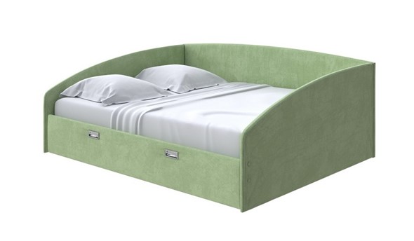 Кровать спальная Bono 160х200, Велюр (Casa Яблоневый) в Южно-Сахалинске - изображение