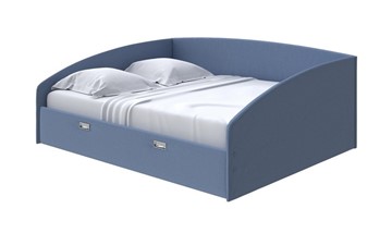 Кровать 2-спальная Bono 160х200, Велюр (Scandi Cotton 22 Морская гроза) в Южно-Сахалинске