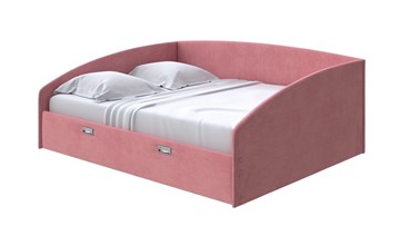 Кровать 2-спальная Bono 160х200, Велюр (Ultra Ягодный сорбет) в Южно-Сахалинске