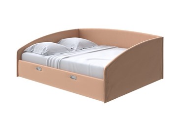 Кровать двуспальная Bono 180х200, Экокожа (Латунный перламутр) в Южно-Сахалинске