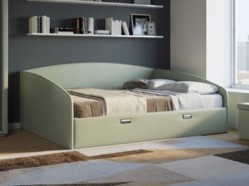 Кровать спальная Bono 180х200, Экокожа (Зеленое яблоко) в Южно-Сахалинске