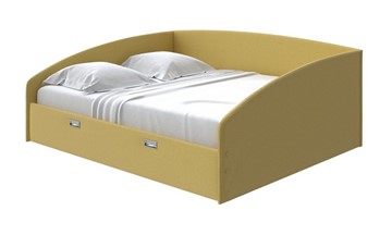 Кровать 2-спальная Bono 180х200, Рогожка (Firmino Канареечный) в Южно-Сахалинске