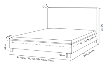 Двуспальная кровать Chessy 160х200, Рогожка (Savana Berry (фиолетовый)) в Южно-Сахалинске - предосмотр 1