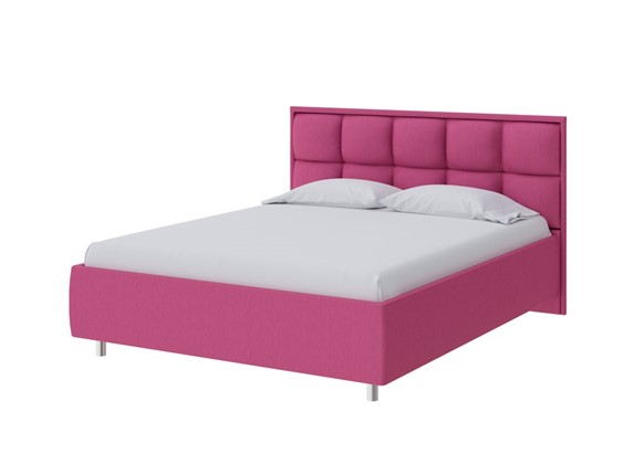 Двуспальная кровать Chessy 160х200, Рогожка (Savana Berry (фиолетовый)) в Южно-Сахалинске - изображение