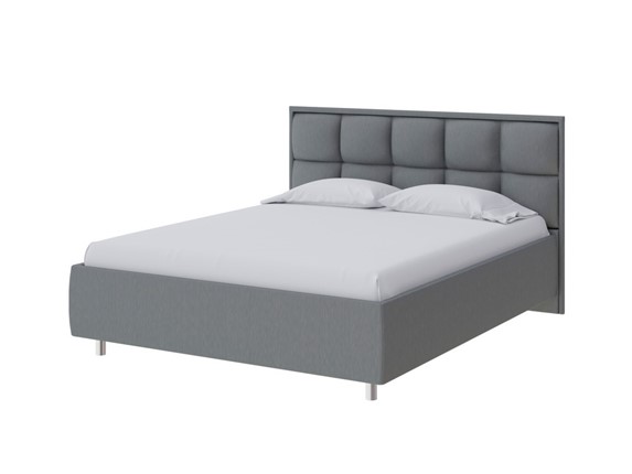 Кровать в спальню Chessy 160х200, Рогожка (Savana Grey (серый)) в Южно-Сахалинске - изображение