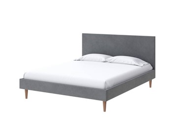 Кровать в спальню Claro 160х200, Велюр (Monopoly Британский серый (996)) в Южно-Сахалинске