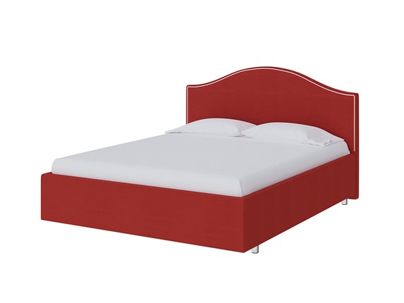 Кровать Classic 200х200, Велюр (Forest 13 Красный) в Южно-Сахалинске - изображение