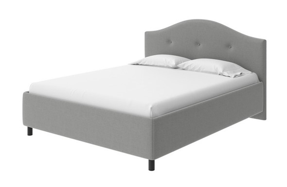 Двуспальная кровать Como (Veda) 7 200x200, Искусственная шерсть (Лама Светло-серый) в Южно-Сахалинске - изображение
