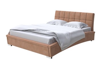 Кровать в спальню Corso-1L 140x200, Микровелюр (Manhattan Брауни) в Южно-Сахалинске
