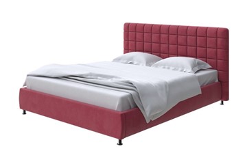 Двуспальная кровать Corso-3 160х200, Микровелюр (Manhattan Гранатовый) в Южно-Сахалинске