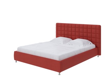 Кровать двуспальная Corso-3 160х200, Велюр (Forest 13 Красный) в Южно-Сахалинске