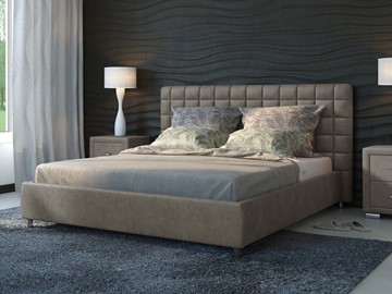 Кровать 2-спальная Corso-3 200x200, Велюр (Лофти Серый) в Южно-Сахалинске