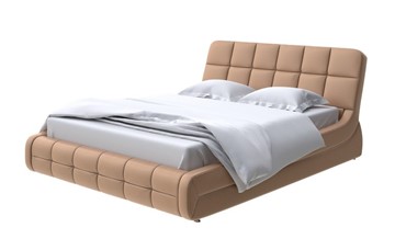 Кровать спальная Corso-6 140x200, Экокожа (Бронзовый перламутр) в Южно-Сахалинске