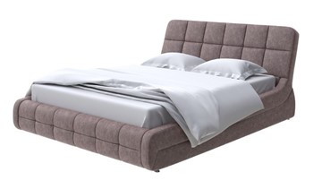 Кровать в спальню Corso-6 140x200, Велюр (Gratta 8 Брауни) в Южно-Сахалинске