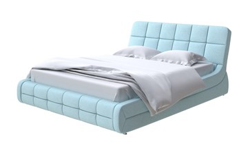 Кровать 2-спальная Corso-6 140x200, Велюр (Scandi Cotton 20 Голубой Лед) в Южно-Сахалинске