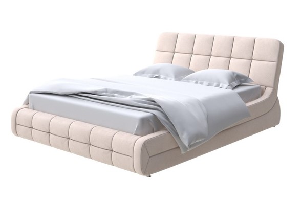 Кровать спальная Corso-6 140x200, Велюр (Ultra Суфле) в Южно-Сахалинске - изображение