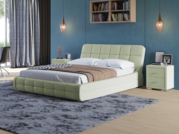 Кровать Corso-6 160х200, Экокожа (Зеленое яблоко) в Южно-Сахалинске
