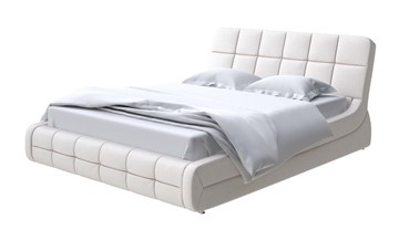 Кровать двуспальная Corso-6 160х200, Велюр (Scandi Cotton 3 Лён) в Южно-Сахалинске