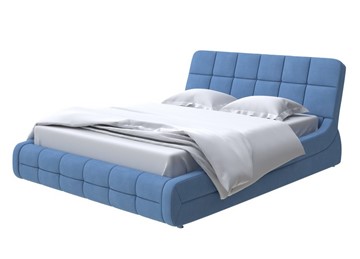 Двуспальная кровать Corso-6 180х200, Рогожка (Тетра Голубой) в Южно-Сахалинске