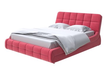 Кровать двуспальная Corso-6 180х200, Велюр (Forest 13 Красный) в Южно-Сахалинске