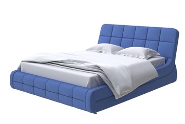 Кровать 2-спальная Corso-6 180х200, Велюр (Scandi Cotton 23 Кобальт) в Южно-Сахалинске