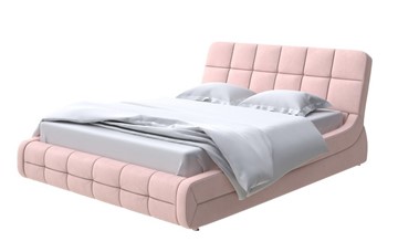 Кровать двуспальная Corso-6 180х200, Велюр (Ultra Розовый мусс) в Южно-Сахалинске