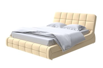 Двуспальная кровать Corso-6 200х200, Экокожа (Айвори) в Южно-Сахалинске