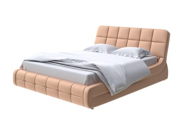 Двуспальная кровать Corso-6 200х200, Экокожа (Латунный перламутр) в Южно-Сахалинске
