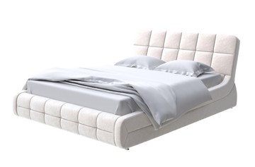 Спальная кровать Corso-6 200х200, Флок (Бентлей Айвори) в Южно-Сахалинске