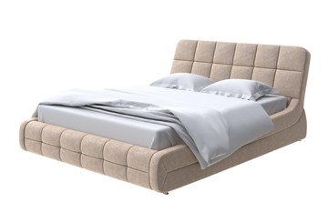 Двуспальная кровать Corso-6 200х200, Флок (Бентлей Какао) в Южно-Сахалинске