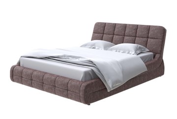 Кровать в спальню Corso-6 200х200, Флок (Бентлей Кофейный) в Южно-Сахалинске