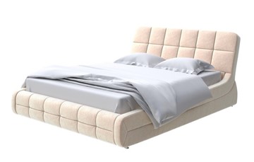 Спальная кровать Corso-6 200х200, Флок (Бентлей Песок) в Южно-Сахалинске
