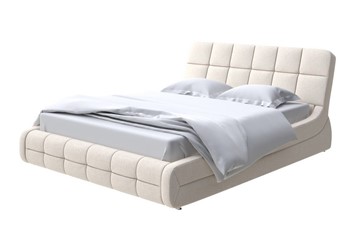 Спальная кровать Corso-6 200х200, Искусственная шерсть (Лама Бежевый) в Южно-Сахалинске
