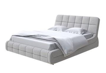Кровать 2-х спальная Corso-6 200х200, Искусственная шерсть (Лама Светло-серый) в Южно-Сахалинске