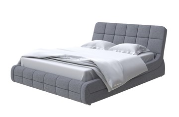 Двуспальная кровать Corso-6 200х200, Искусственная шерсть (Лама Темно-серый) в Южно-Сахалинске
