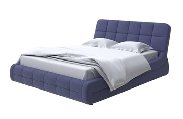 Кровать двуспальная Corso-6 200х200, Рогожка (Firmino Полуночный синий) в Южно-Сахалинске