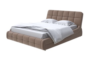 Кровать спальная Corso-6 200х200, Велюр (Forest 514 Светло-коричневый) в Южно-Сахалинске