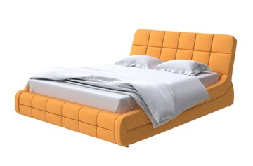 Кровать Corso-6 200х200, Велюр (Scandi Cotton 18 Шафран) в Южно-Сахалинске