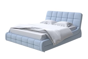 Кровать 2-спальная Corso-6 200х200, Велюр (Scandi Cotton 21 Китайский Голубой) в Южно-Сахалинске
