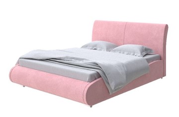 Спальная кровать Corso-8 Lite 140x200, Велюр (Casa Жемчужно-розовый) в Южно-Сахалинске