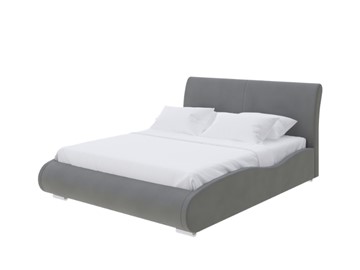 Кровать 2-спальная Corso-8 Lite 160х200, Велюр (Forest 17 Серый) в Южно-Сахалинске