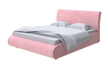 Кровать Corso-8 Lite 200x200, Велюр (Casa Жемчужно-розовый) в Южно-Сахалинске
