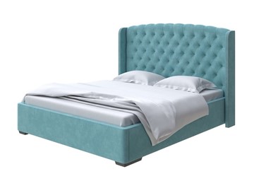 Кровать в спальню Dario Classic 160x200, Микровелюр (Manhattan Аквамарин) в Южно-Сахалинске